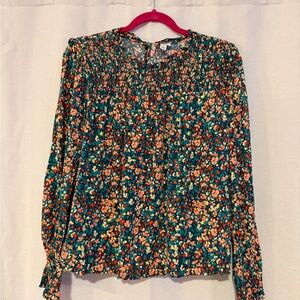 EUC J CREW Floral Print Women's Top